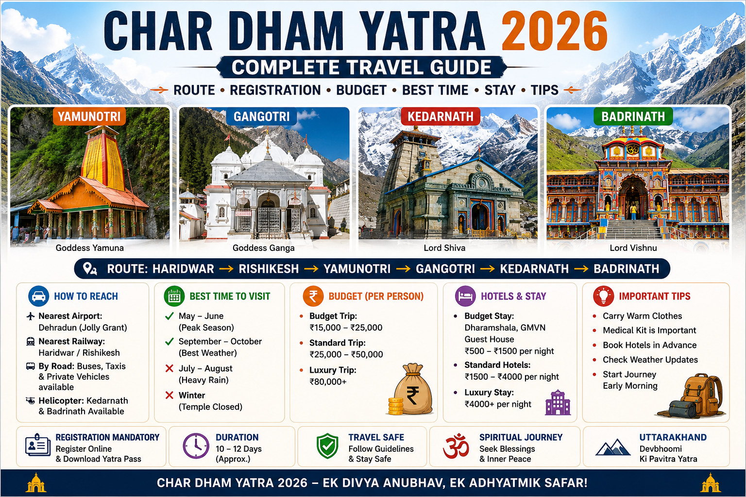 char dham yatra 2026 travel guide