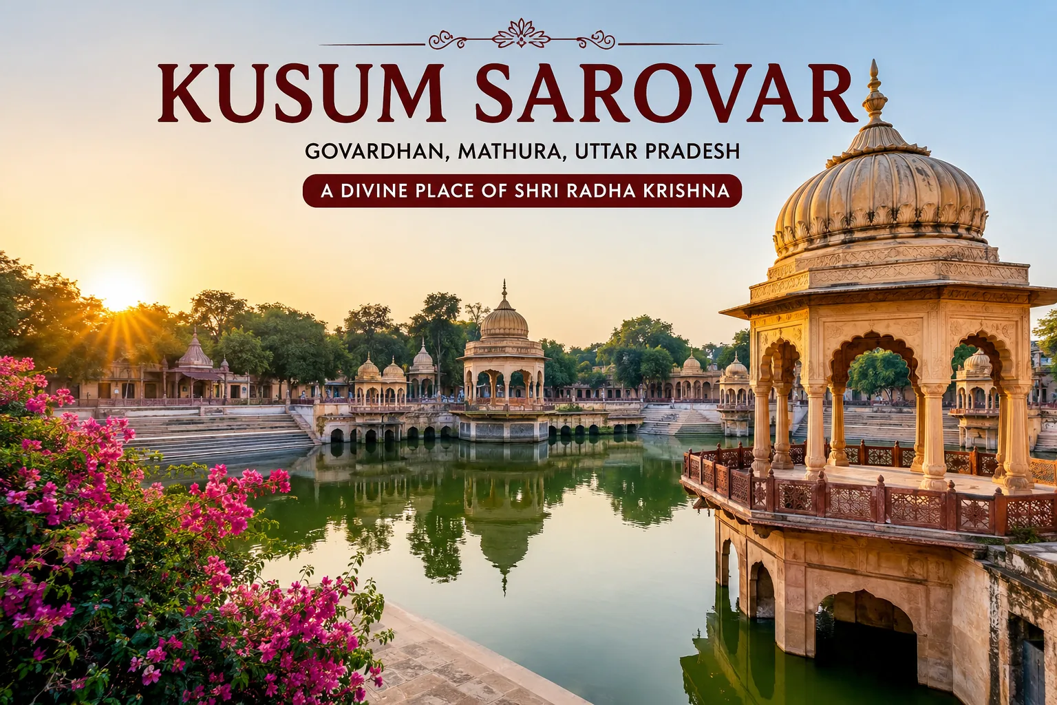 Kusum Sarovar Govardhan Mathura Uttar Pradesh Travel Guide 2026 with Historic Cenotaphs and Sacred Lake