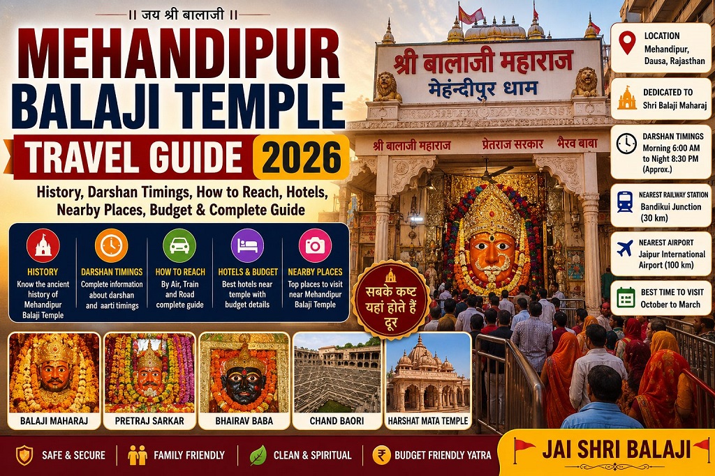 Mehandipur Balaji Temple Travel Guide 2026 – Darshan Timings, Rules, Route, Hotels and Budget