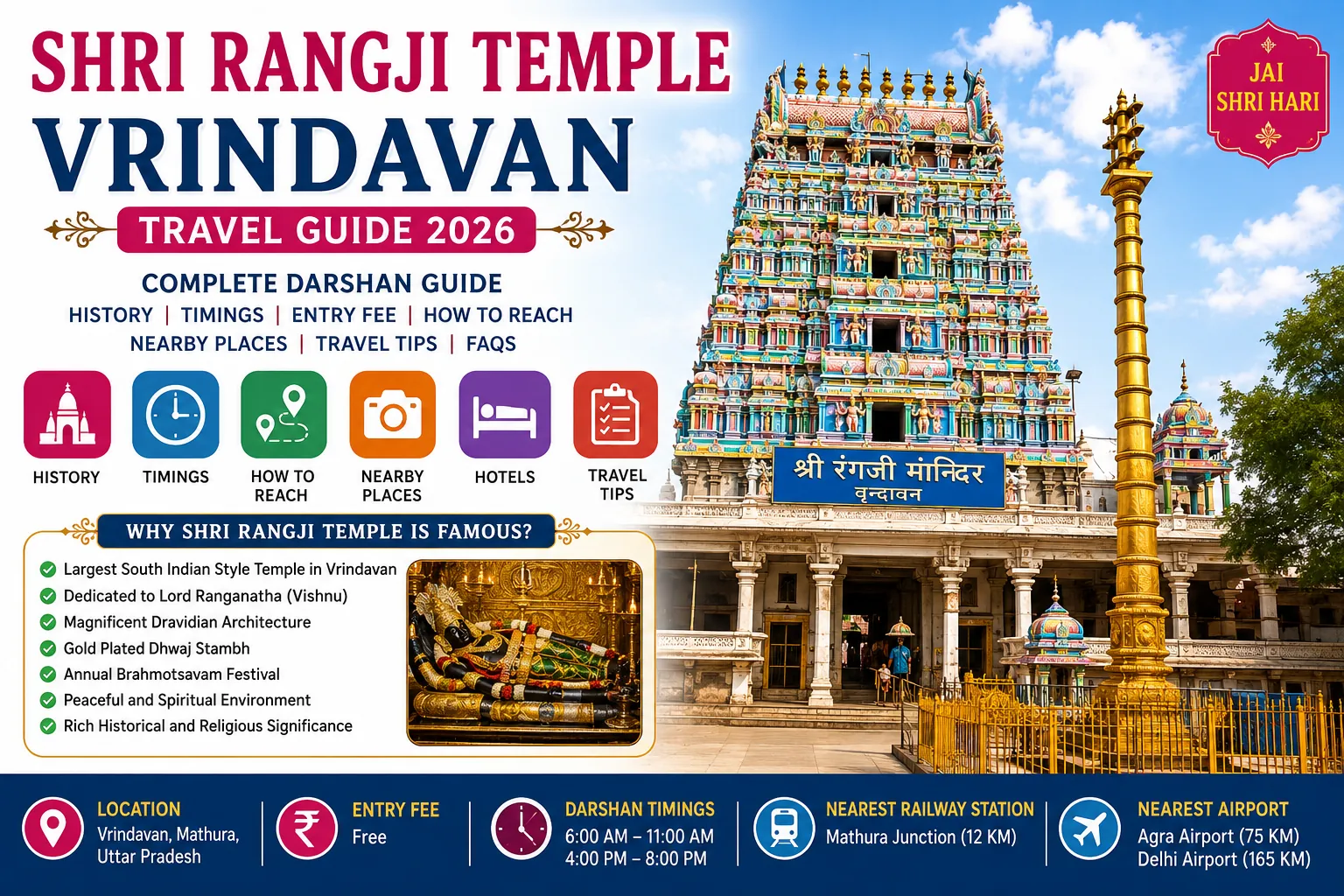 Shri Rangji Temple Vrindavan Darshan Guide 2026